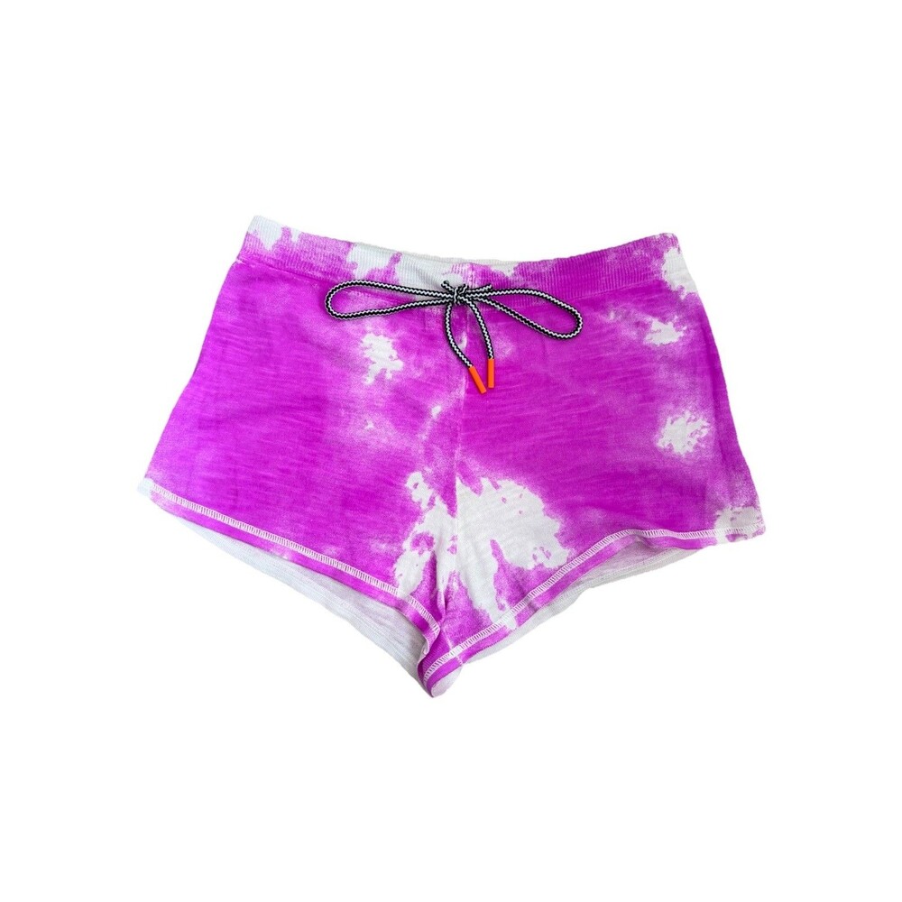 Lisa Todd Tie Dye Women’s Sweat Shorts XS Extra Small Purple Drawstring Casual